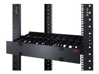 APC Horizontal Cable Manager Single-Sided with Cover - Rackkabelhanteringspanel med skydd - svart - 2U - TAA-kompatibel - för P/N: SMTL1000RMI2UC, SMX1000C, SMX1500RM2UC, SMX1500RM2UCNC, SMX750C, SMX750CNC AR8606
